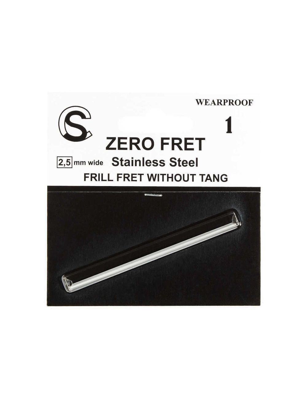 Sintoms® Traste Zero Frill - Recto Sin Espiga 2,50 mm - Acero 